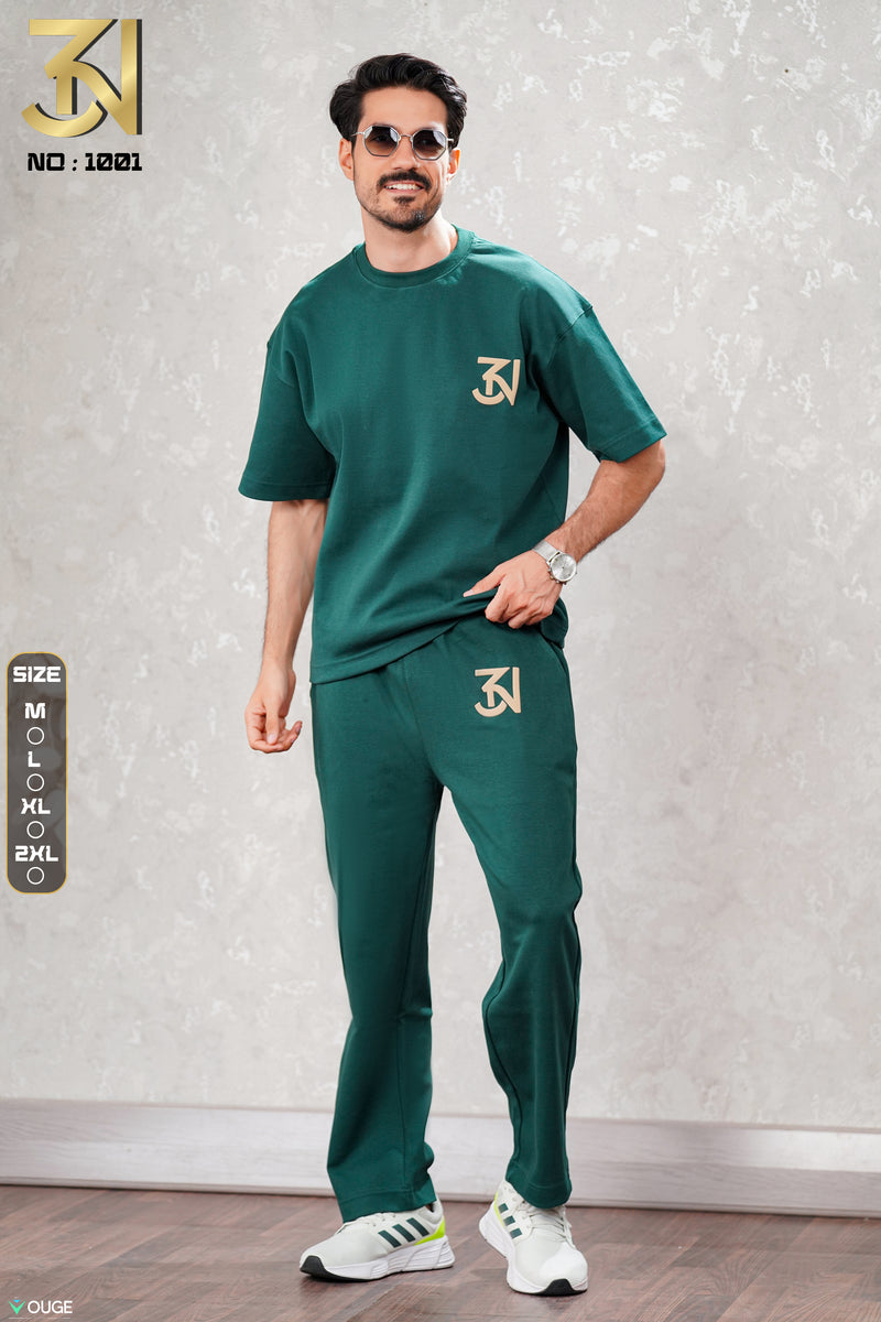 Over size suit dark green